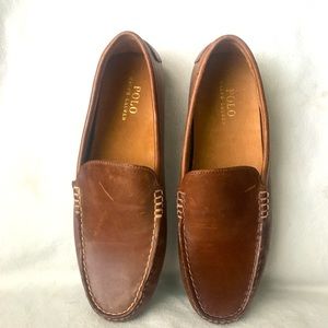 NEW Polo Ralph Lauren Woodley-SO-Driver Men's leather Slip On Loafers. 10D.